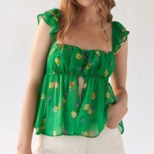 Urban Outfitters Deandra Chiffon Top